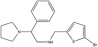 [(5-bromothiophen-2-yl)methyl][2-phenyl-2-(pyrrolidin-1-yl)ethyl]amine,,结构式