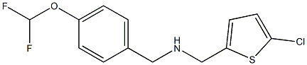 [(5-chlorothiophen-2-yl)methyl]({[4-(difluoromethoxy)phenyl]methyl})amine,,结构式