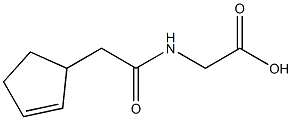 [(cyclopent-2-en-1-ylacetyl)amino]acetic acid,,结构式