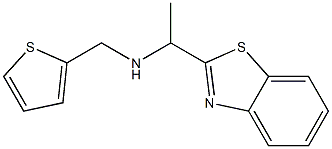 [1-(1,3-benzothiazol-2-yl)ethyl](thiophen-2-ylmethyl)amine,,结构式
