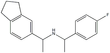 [1-(2,3-dihydro-1H-inden-5-yl)ethyl][1-(4-fluorophenyl)ethyl]amine 结构式