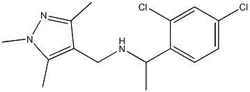 [1-(2,4-dichlorophenyl)ethyl][(1,3,5-trimethyl-1H-pyrazol-4-yl)methyl]amine Struktur