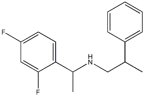 [1-(2,4-difluorophenyl)ethyl](2-phenylpropyl)amine Structure