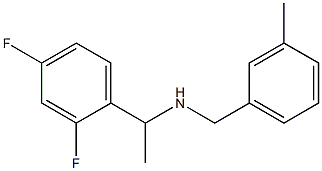 [1-(2,4-difluorophenyl)ethyl][(3-methylphenyl)methyl]amine 结构式