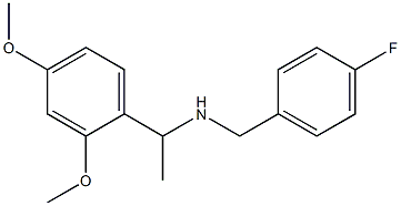 [1-(2,4-dimethoxyphenyl)ethyl][(4-fluorophenyl)methyl]amine 化学構造式