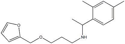[1-(2,4-dimethylphenyl)ethyl][3-(furan-2-ylmethoxy)propyl]amine 化学構造式
