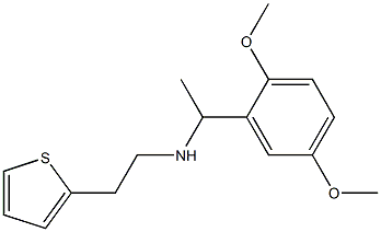 [1-(2,5-dimethoxyphenyl)ethyl][2-(thiophen-2-yl)ethyl]amine Struktur