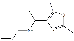 [1-(2,5-dimethyl-1,3-thiazol-4-yl)ethyl](prop-2-en-1-yl)amine,,结构式