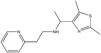 [1-(2,5-dimethyl-1,3-thiazol-4-yl)ethyl][2-(pyridin-2-yl)ethyl]amine,,结构式