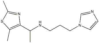 [1-(2,5-dimethyl-1,3-thiazol-4-yl)ethyl][3-(1H-imidazol-1-yl)propyl]amine Structure