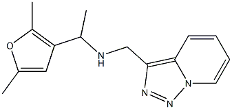 [1-(2,5-dimethylfuran-3-yl)ethyl]({[1,2,4]triazolo[3,4-a]pyridin-3-ylmethyl})amine 化学構造式