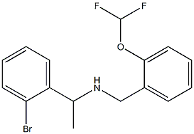 [1-(2-bromophenyl)ethyl]({[2-(difluoromethoxy)phenyl]methyl})amine 化学構造式