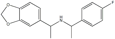 [1-(2H-1,3-benzodioxol-5-yl)ethyl][1-(4-fluorophenyl)ethyl]amine Structure