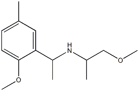 [1-(2-methoxy-5-methylphenyl)ethyl](1-methoxypropan-2-yl)amine Struktur