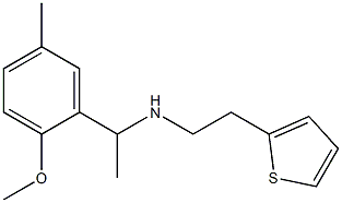 [1-(2-methoxy-5-methylphenyl)ethyl][2-(thiophen-2-yl)ethyl]amine 化学構造式