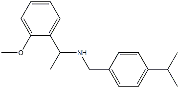 [1-(2-methoxyphenyl)ethyl]({[4-(propan-2-yl)phenyl]methyl})amine Structure