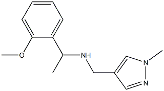 [1-(2-methoxyphenyl)ethyl][(1-methyl-1H-pyrazol-4-yl)methyl]amine,,结构式