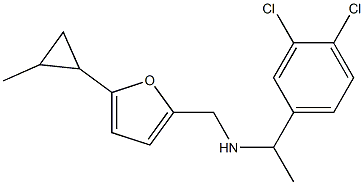[1-(3,4-dichlorophenyl)ethyl]({[5-(2-methylcyclopropyl)furan-2-yl]methyl})amine Structure