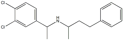 [1-(3,4-dichlorophenyl)ethyl](4-phenylbutan-2-yl)amine,,结构式
