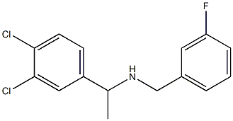 [1-(3,4-dichlorophenyl)ethyl][(3-fluorophenyl)methyl]amine Structure