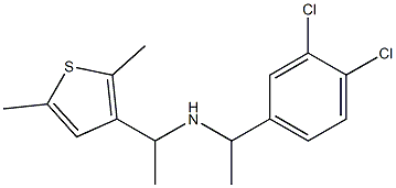 [1-(3,4-dichlorophenyl)ethyl][1-(2,5-dimethylthiophen-3-yl)ethyl]amine Structure