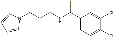 [1-(3,4-dichlorophenyl)ethyl][3-(1H-imidazol-1-yl)propyl]amine 化学構造式