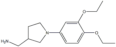 [1-(3,4-diethoxyphenyl)pyrrolidin-3-yl]methylamine 化学構造式