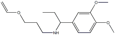 [1-(3,4-dimethoxyphenyl)propyl][3-(ethenyloxy)propyl]amine 化学構造式