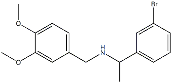 [1-(3-bromophenyl)ethyl][(3,4-dimethoxyphenyl)methyl]amine,,结构式