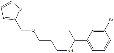 [1-(3-bromophenyl)ethyl][3-(furan-2-ylmethoxy)propyl]amine,,结构式