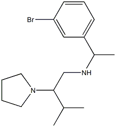 [1-(3-bromophenyl)ethyl][3-methyl-2-(pyrrolidin-1-yl)butyl]amine Structure
