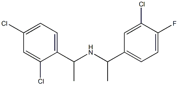 [1-(3-chloro-4-fluorophenyl)ethyl][1-(2,4-dichlorophenyl)ethyl]amine,,结构式