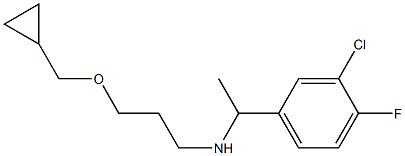 [1-(3-chloro-4-fluorophenyl)ethyl][3-(cyclopropylmethoxy)propyl]amine 结构式