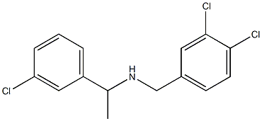 [1-(3-chlorophenyl)ethyl][(3,4-dichlorophenyl)methyl]amine,,结构式