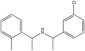 [1-(3-chlorophenyl)ethyl][1-(2-methylphenyl)ethyl]amine,,结构式