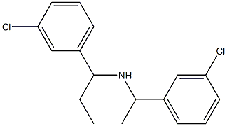[1-(3-chlorophenyl)ethyl][1-(3-chlorophenyl)propyl]amine 结构式