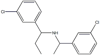 [1-(3-chlorophenyl)ethyl][1-(3-chlorophenyl)propyl]amine Struktur