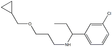 [1-(3-chlorophenyl)propyl][3-(cyclopropylmethoxy)propyl]amine,,结构式