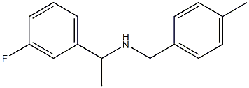 [1-(3-fluorophenyl)ethyl][(4-methylphenyl)methyl]amine Structure