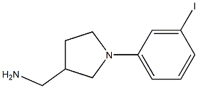 [1-(3-iodophenyl)pyrrolidin-3-yl]methanamine Struktur