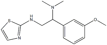 [1-(3-methoxyphenyl)-2-(1,3-thiazol-2-ylamino)ethyl]dimethylamine 化学構造式