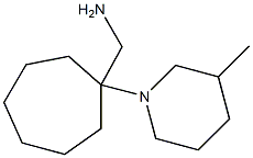 [1-(3-methylpiperidin-1-yl)cycloheptyl]methanamine Structure