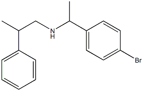 [1-(4-bromophenyl)ethyl](2-phenylpropyl)amine Structure