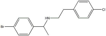 [1-(4-bromophenyl)ethyl][2-(4-chlorophenyl)ethyl]amine 化学構造式