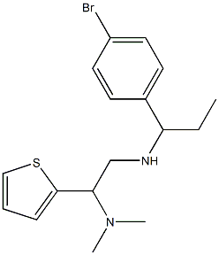 [1-(4-bromophenyl)propyl][2-(dimethylamino)-2-(thiophen-2-yl)ethyl]amine 化学構造式