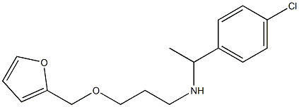[1-(4-chlorophenyl)ethyl][3-(furan-2-ylmethoxy)propyl]amine 化学構造式