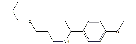 [1-(4-ethoxyphenyl)ethyl][3-(2-methylpropoxy)propyl]amine Structure