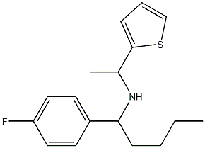 [1-(4-fluorophenyl)pentyl][1-(thiophen-2-yl)ethyl]amine 化学構造式