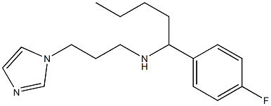 [1-(4-fluorophenyl)pentyl][3-(1H-imidazol-1-yl)propyl]amine 结构式