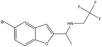 [1-(5-bromo-1-benzofuran-2-yl)ethyl](2,2,2-trifluoroethyl)amine Struktur